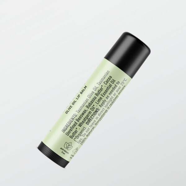 Olive Oil Lip Balm Lime Organic Ingredients